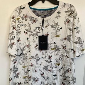 Ted Baker London mens t-shirt size 5 NWT dragonflies
